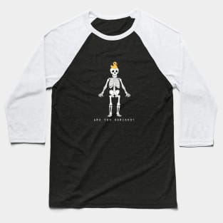 Skeleton and Yellow Duck funny death Baseball T-Shirt